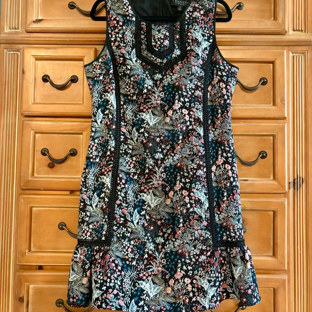 Laundry Floral Sleeveless Dress - Black and Pink